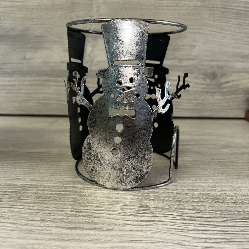 Scentsy SNOWMAN Metal Wrap Silhouette Collection New CHRISTMAS (D5) - Picture 2 of 5